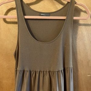 Silk and cotton sleeveless dress
